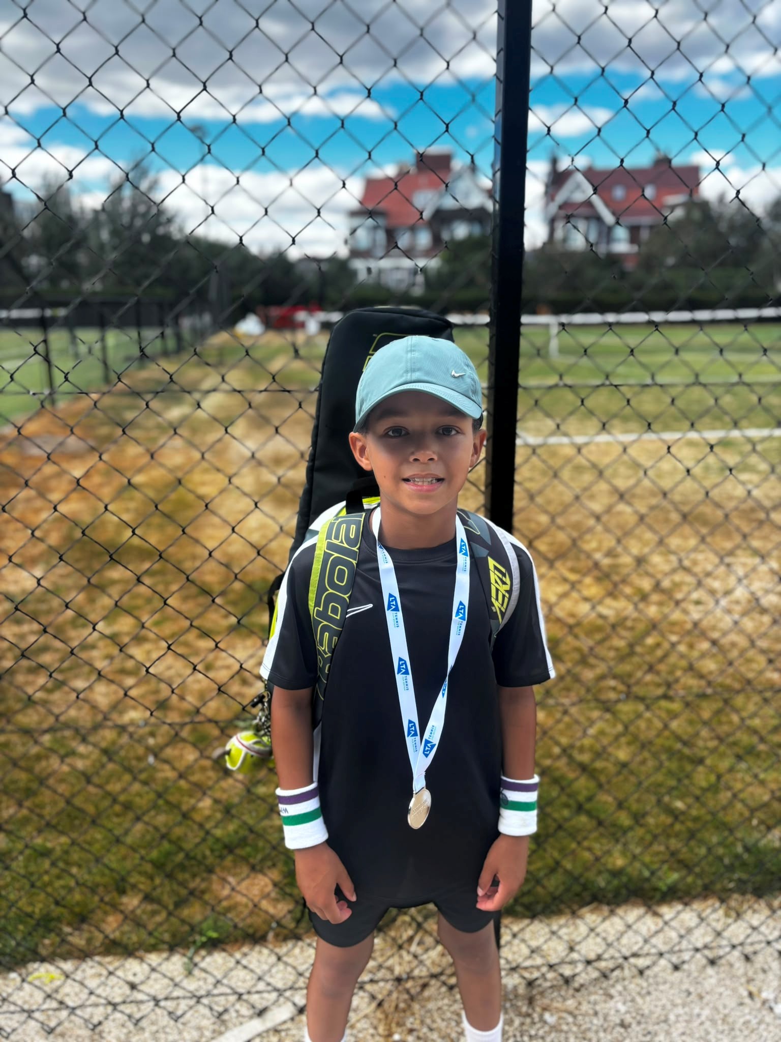 Junior tennis player ready for competition